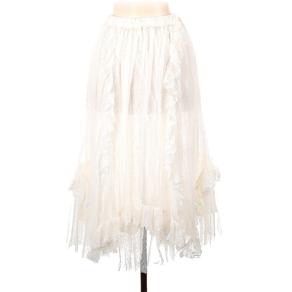 ULLA JOHNSON Elyse Handkerchief Lace Maxi Skirt size 6 US - Picture 2 of 4